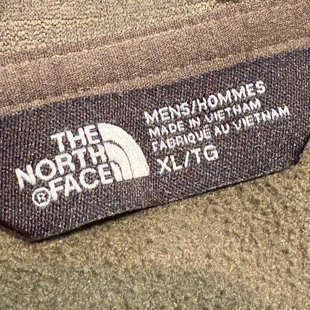 The North Face Mens XL Full Zip Camo Hybrid Fleece Hoodie Olive Green Black Tech